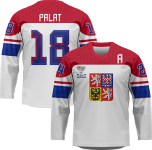 Czechia - Ondrej Palat 2024 World Champions Hockey Replica Jersey White