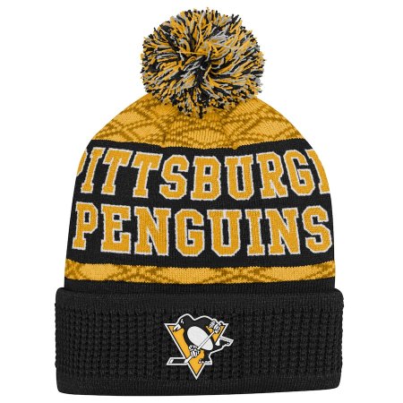 Pittsburgh Penguins Dziecięca - Puck Pattern NHL Czapka zimowa