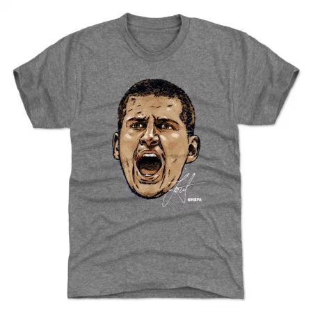 Denver Nuggets - Nikola Jokic Scream Gray NBA T-Shirt