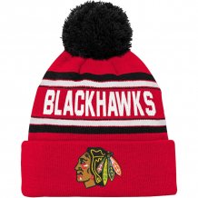 Chicago Blackhawks Detská - Wordmark Cuffed NHL Zimná čiapka