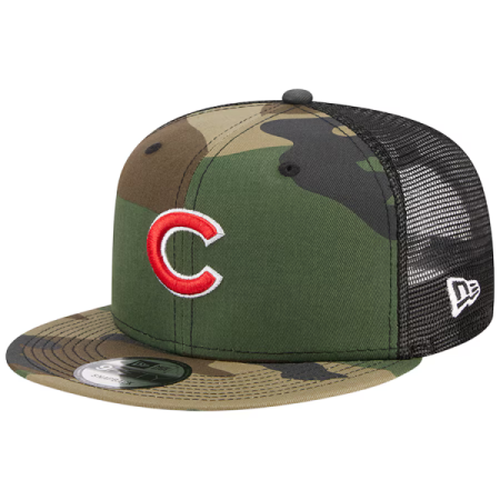 Chicago Cubs - Woodland Camo Trucker 9Fifty MLB Kšiltovka