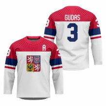 Czechy - Radko Gudas 2026 Hockey Replica Jersey Biały