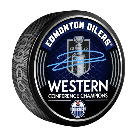 Edmonton Oilers - Leon Draisaitl 2025 Western Conference Champs NHL Puck