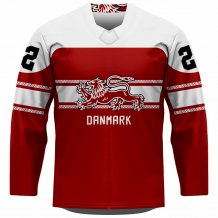 Dánsko - 2022 Hokejový Replica Fan Dres/Vlastní jméno a číslo