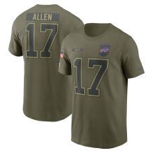 Buffalo Bills - Josh Allen 2025 Salute To Service NFL T-Shirt
