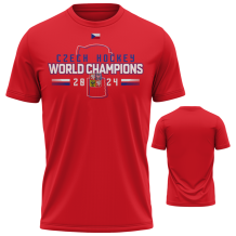 Czechy - 2024 Ice Hockey World Champions Koszulka-czerwona