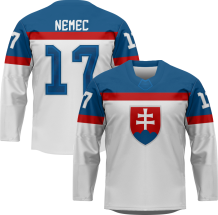 Slovensko - Šimon Nemec Hokejový Replica Dres Bílý