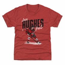 New Jersey Devils Youth - Jack Hughes Chisel Red NHL T-Shirt