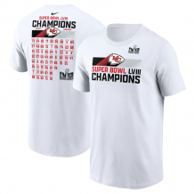 Kansas City Chiefs - Super Bowl LVIII Champions Roster White NFL T-Shirt