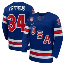 USA Hockey - Auston Matthews Home Nike IIHF Official dres
