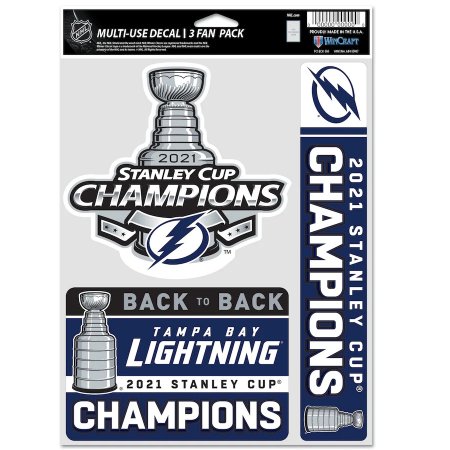 Tampa Bay Lightning - 2021 Stanley Cup Champions NHL Aufkleber pack