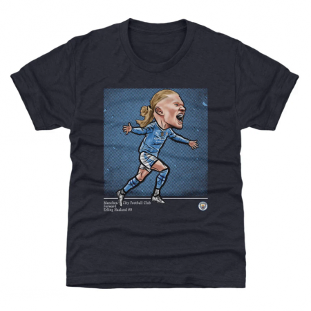 Manchester City Kinder - Erling Haaland Cartoon T-Shirt