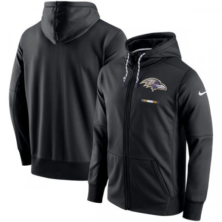 Baltimore Ravens - Sideline Logo Full-Zip NFL Mikina s kapucňou