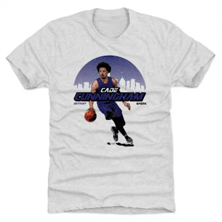 Detroit Pistons - Cade Cunningham Skyline NBA T-Shirt