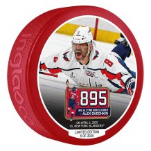 Washington Capitals - Alex Ovechkin 895th Goal Red NHL Puk