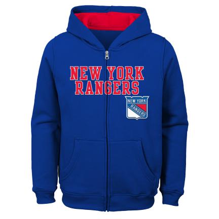 New York Rangers Dziecięca - Stated Full-Zip NHL Bluza z kapturem