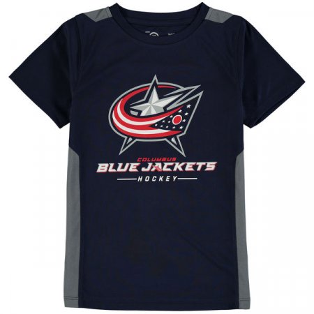 Columbus Blue Jackets Youth - Lockup Poly NHL T-Shirt