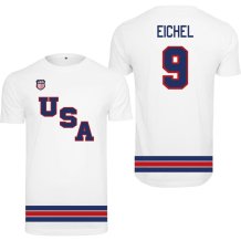 USA - Jack Eichel 2026 Hockey T-shirt - White