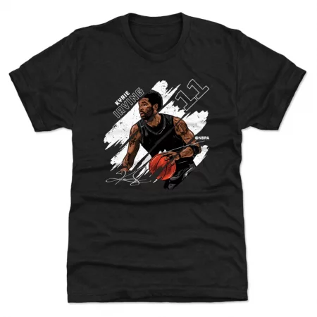 Brooklyn Nets - Kyrie Irving Stripes Black NBA T-Shirt