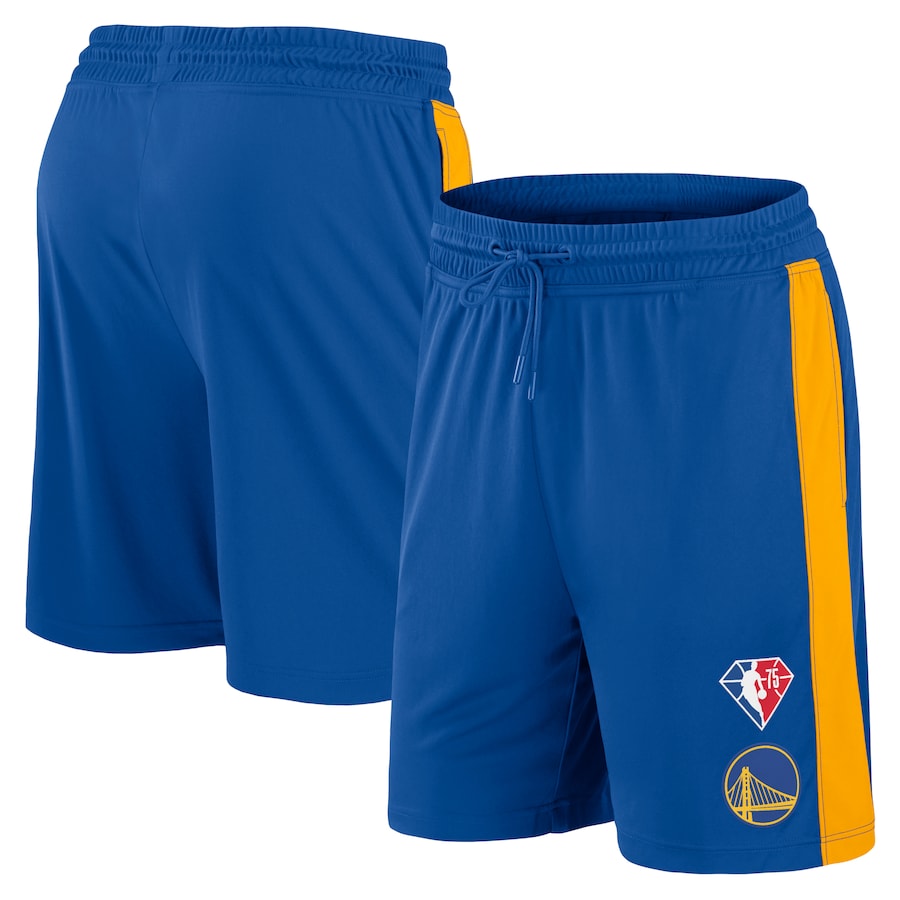 . 75th Anniversary Golden State Warriors Shorts Blue NBA Jersey S-XXL