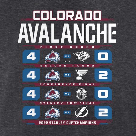 Colorado Avalanche - 2022 Stanley Cup Champions Schedule NHL T-Shirt