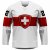 Schweiz - 2022 Hockey Replica Fan Trikot Weiß/Name und Nummer