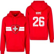 Švajčiarsko - 2026 Hokejová Mikina s kapucňou/Vlastné meno a číslo