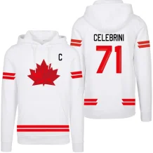 Kanada - Macklin Celebrini 2026 Hockey Sweatshirt - White