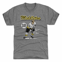 Boston Bruins - Rick Middleton Retro Script Gray NHL T-Shirt