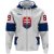 Slovakia - 0518 Fan Hoodie Full Zip/ Custom name and number