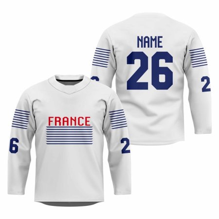 Francja - 2026 Hockey Replica Fan Jersey/Własne imię i numer