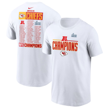 Kansas City Chiefs - 2022 AFC Champions Roster NFL T-Shirt
