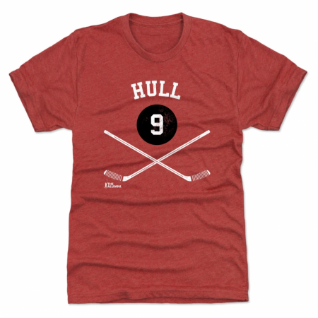 Chicago Blackhawks - Bobby Hull 9 Sticks Red NHL T-Shirt