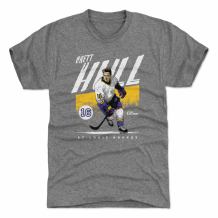 St. Louis Blues - Brett Hull Grunge Gray NHL T-Shirt