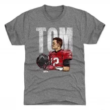 Tampa Bay Buccaneers - Tom Brady Paint Gray NFL T-Shirt