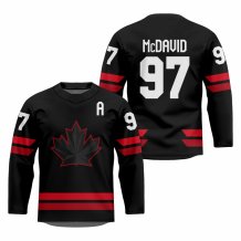 Kanada - Connor McDavid 2026 Hockey Replica Fan Trikot Schwarz