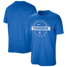 Oklahoma City Thunder - 2025 Authentic Practice Blue NBA T-shirt