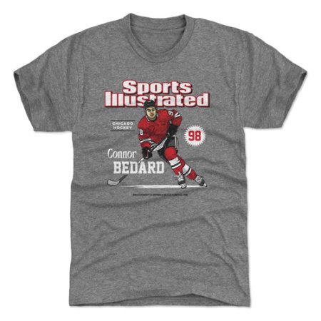 Chicago Blackhawks - Connor Bedard Sports Illustrated Gray NHL T-Shirt