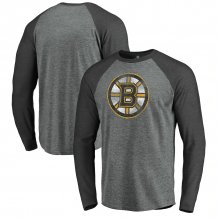 Boston Bruins - Tri-Blend Raglan NHL Tričko s dlhým rukávom