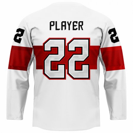 Szwajcaria - 2022 Hockey Replica Fan Jersey Biały/Własne imię i numer