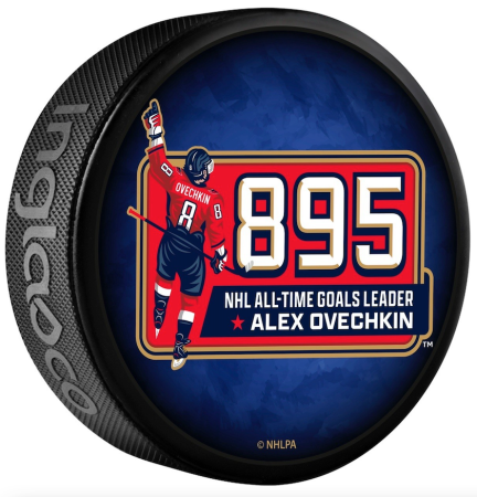 Washington Capitals - Alex Ovechkin 895 Goals NHL Puck