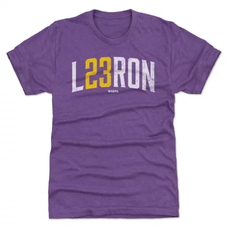Los Angeles Lakers - LeBron James Name Number Purple NBA Tričko