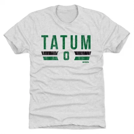Boston Celtics - Jayson Tatum Font White NBA T-Shirt