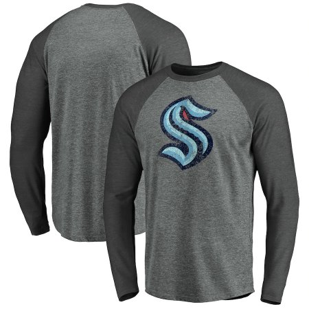Seattle Kraken - Distressed Team Raglan NHL Long Sleeve T-Shirt