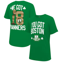 Boston Celtics - 2024 Champions We Got 18 Banners Green NBA T-shirt