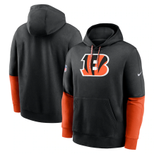 Cincinnati Bengals - 2024 Sideline Club Pullover Black NFL Mikina s kapucí