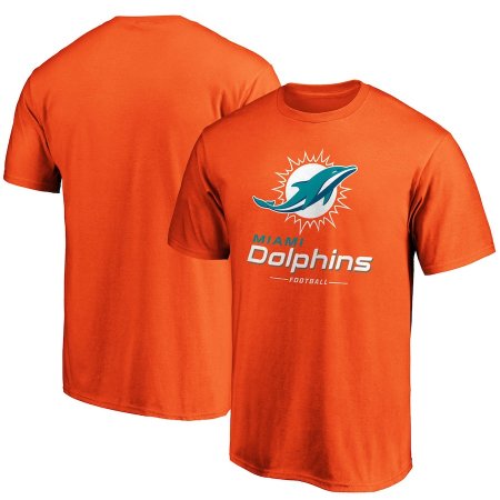 Miami Dolphins - Team Lockup Orange NFL T-Shirt