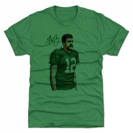 Green Bay Packers - Aaron Rodgers Mustache Green NFL T-Shirt