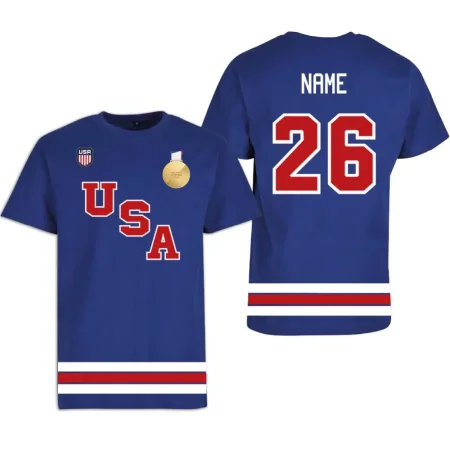 USA - 2026 Gold Medal Hockey Koszulka/Własne imię i numer