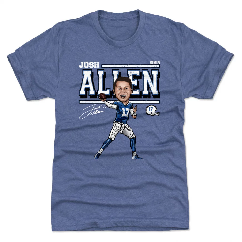 Buffalo Bills - Josh Allen Cartoon NFL T-Shirt :: FansMania